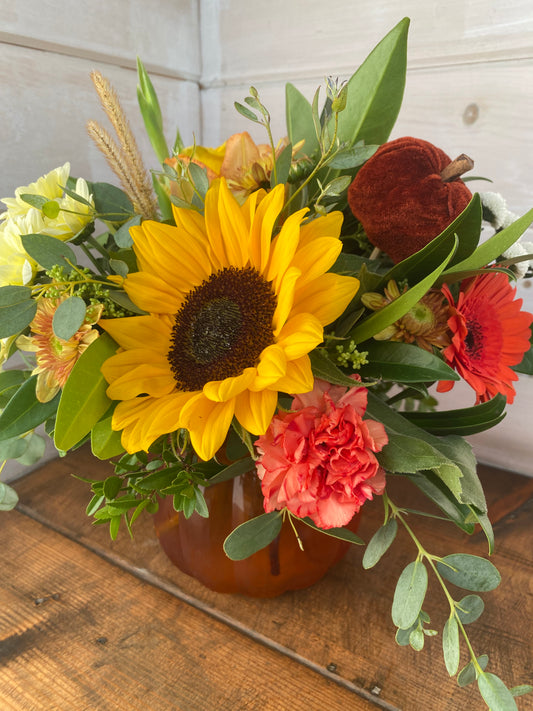 Pumpkin Vase Arrangement
