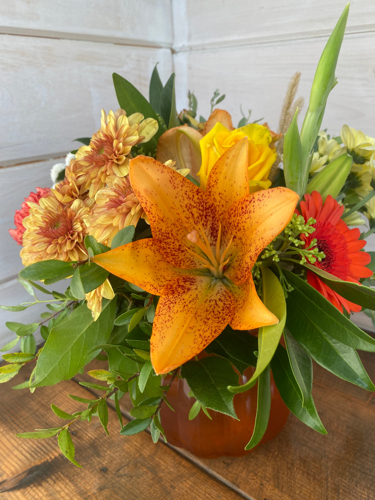 Pumpkin Vase Arrangement
