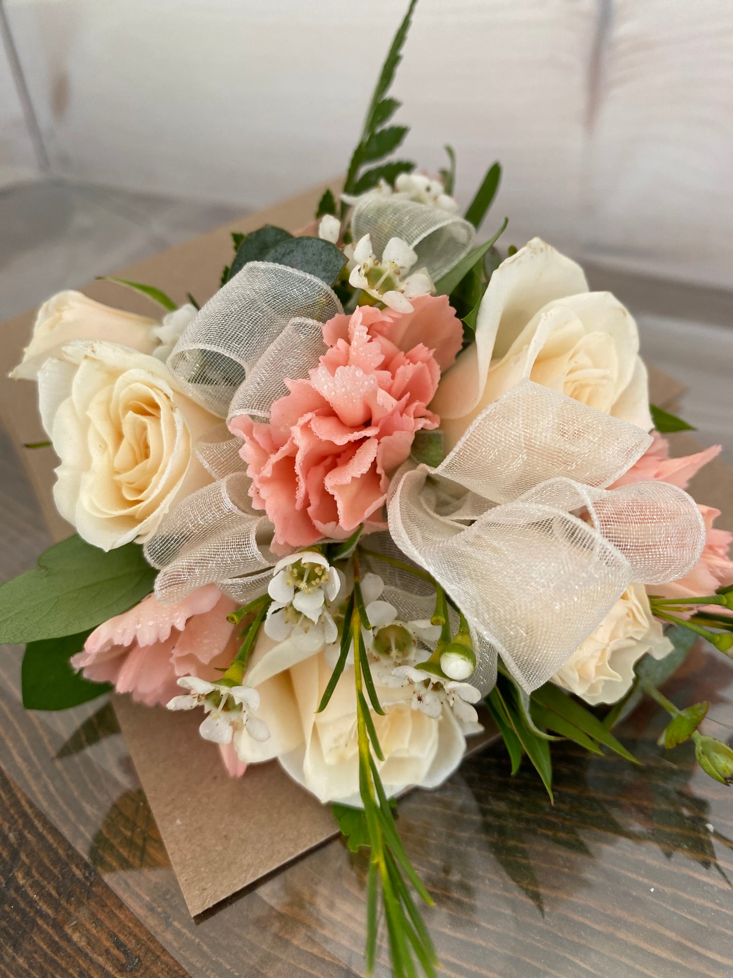 Corsage Peach Tones