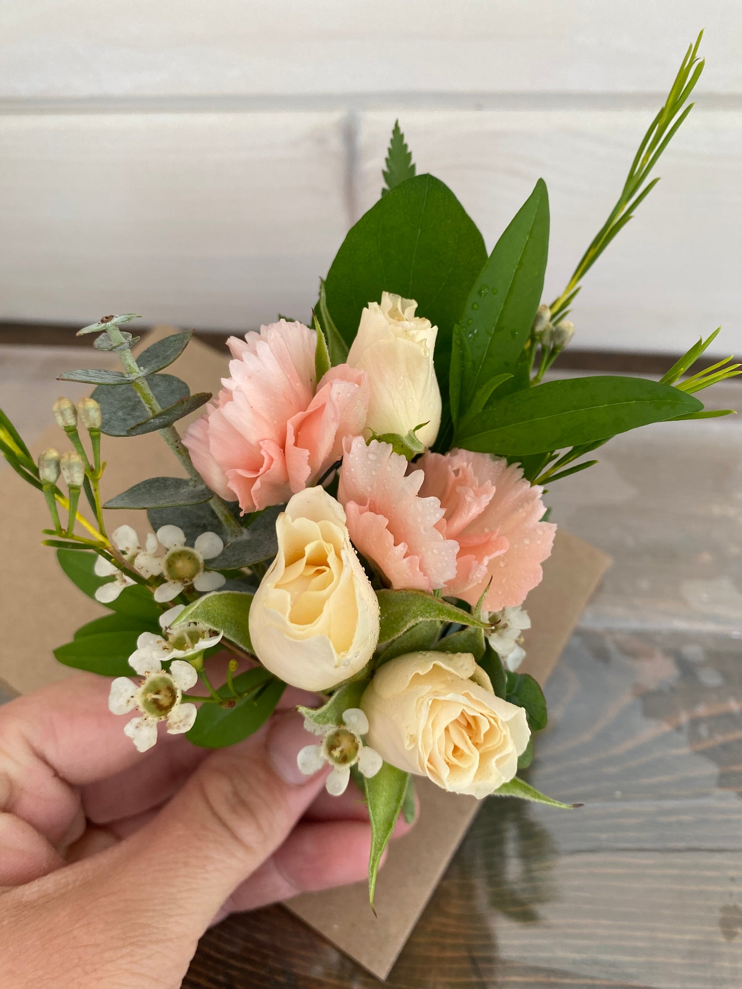 Corsage Peach Tones